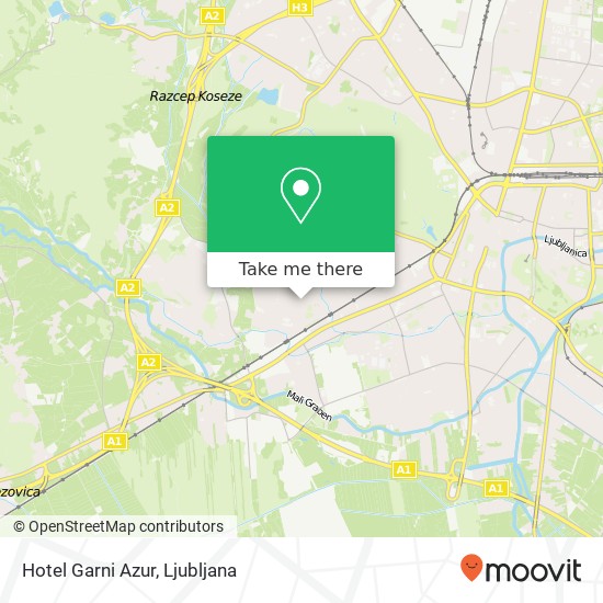 Hotel Garni Azur map