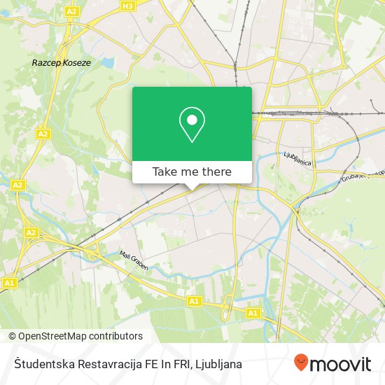 Študentska Restavracija FE In FRI map