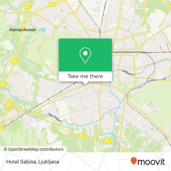 Hotel Sabina map