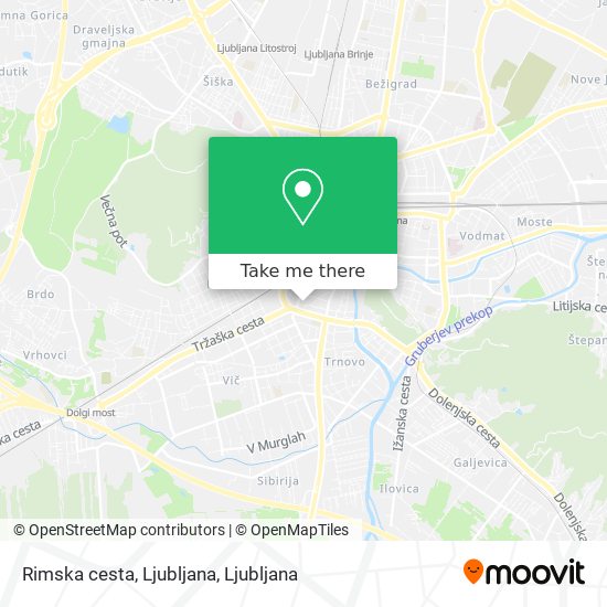 Rimska cesta, Ljubljana map