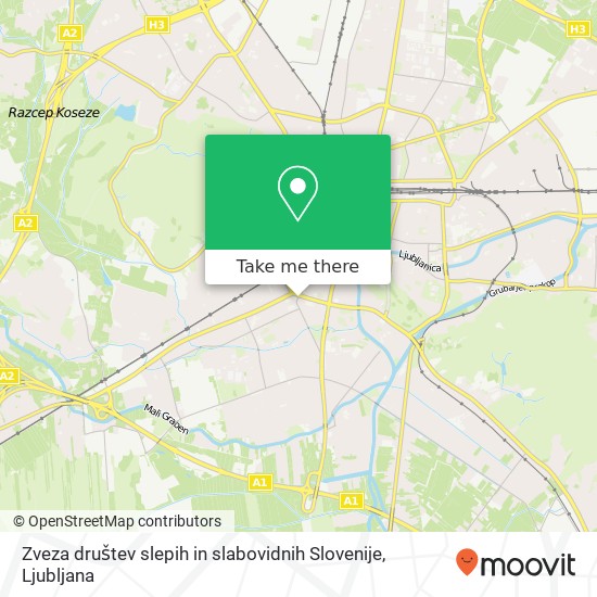 Zveza društev slepih in slabovidnih Slovenije map