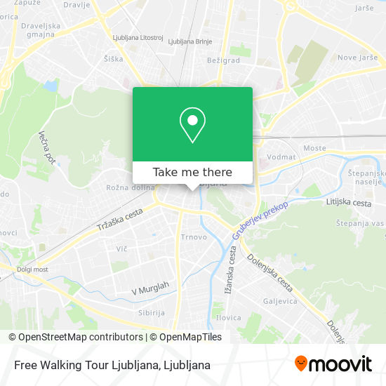 Free Walking Tour Ljubljana map