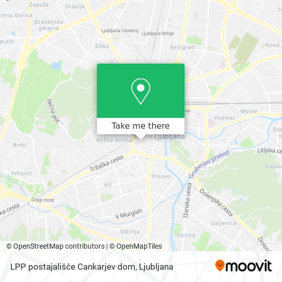 LPP postajališče Cankarjev dom map