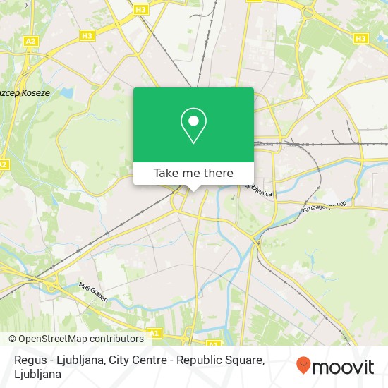 Regus - Ljubljana, City Centre - Republic Square map