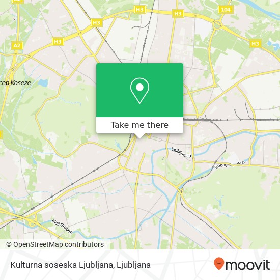 Kulturna soseska Ljubljana map