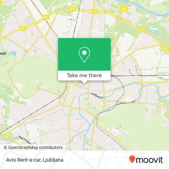 Avis Rent-a-car map