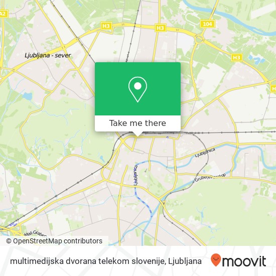 multimedijska dvorana telekom slovenije map