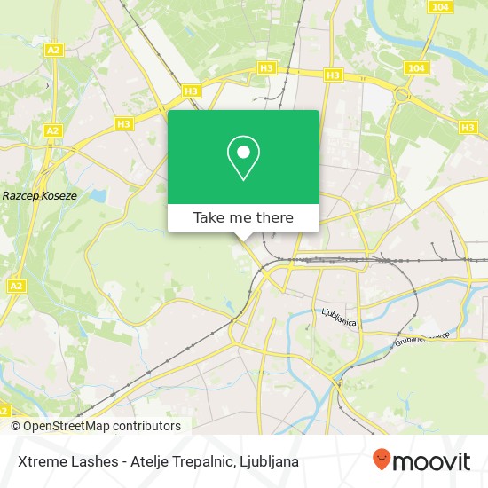 Xtreme Lashes - Atelje Trepalnic map