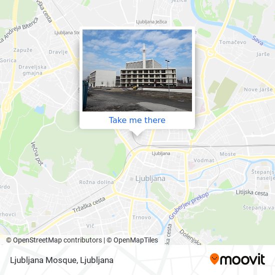 Ljubljana Mosque map