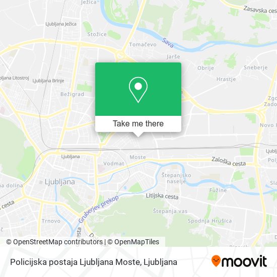 Policijska postaja Ljubljana Moste map