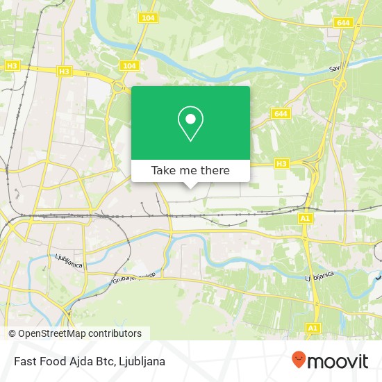 Fast Food Ajda Btc map