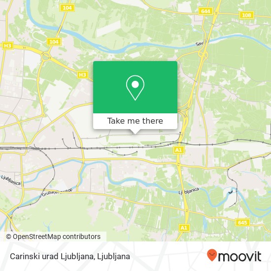 Carinski urad Ljubljana map