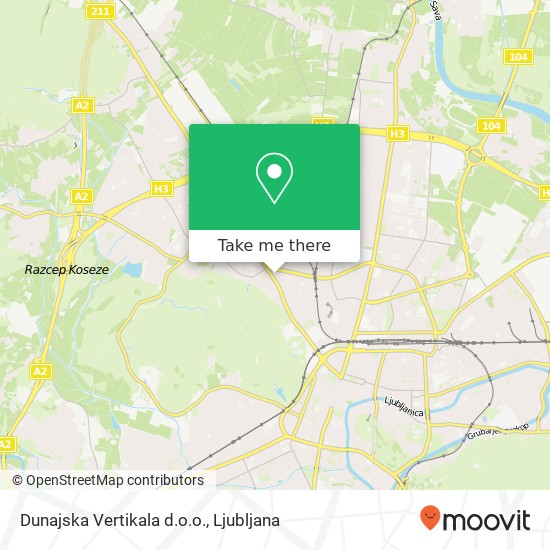 Dunajska Vertikala d.o.o. map