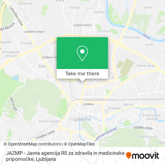 JAZMP - Javna agencija RS za zdravila in medicinske pripomočke map