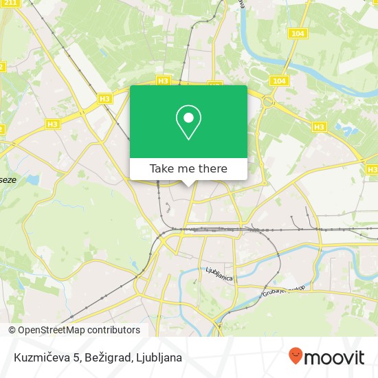 Kuzmičeva 5, Bežigrad map
