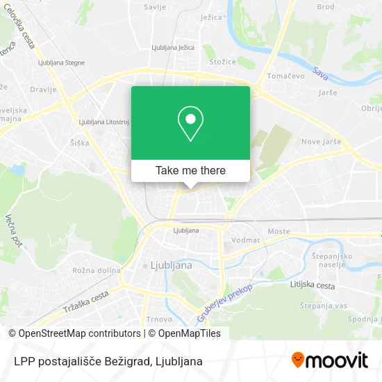 LPP postajališče Bežigrad map