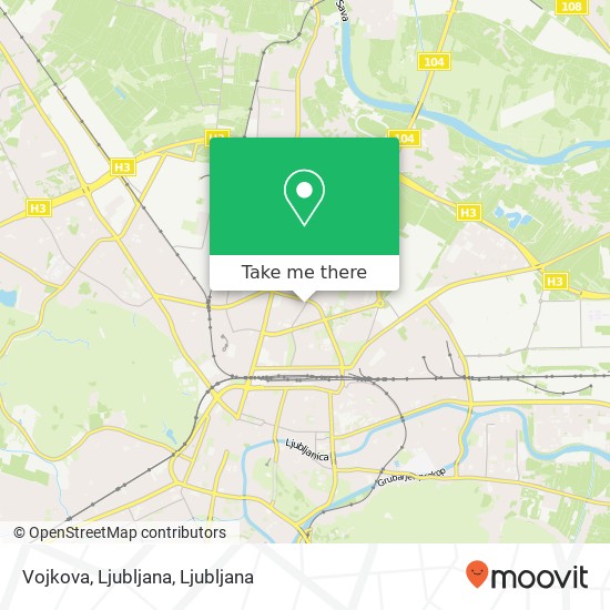 Vojkova, Ljubljana map