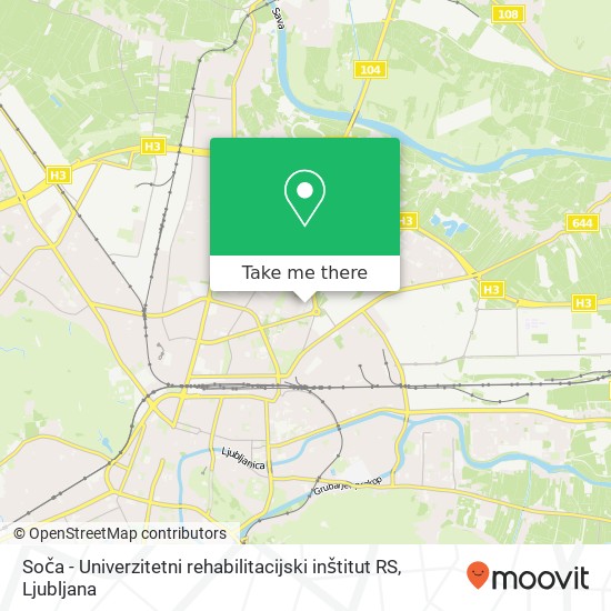 Soča - Univerzitetni rehabilitacijski inštitut RS map
