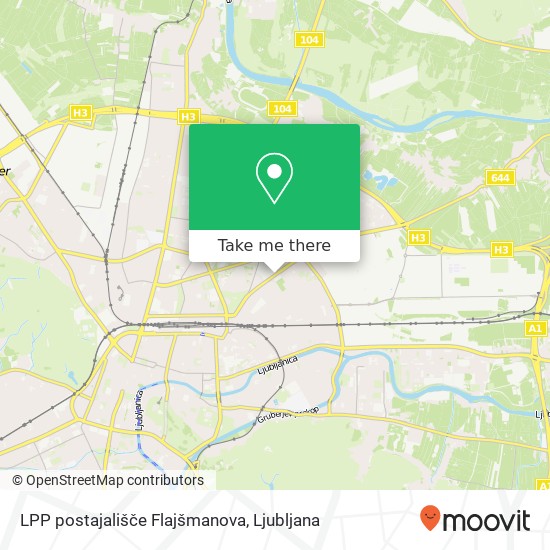 LPP postajališče Flajšmanova map