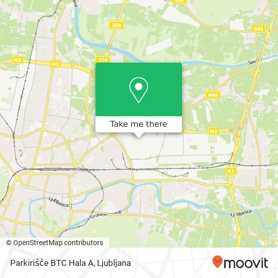 Parkirišče BTC Hala A map