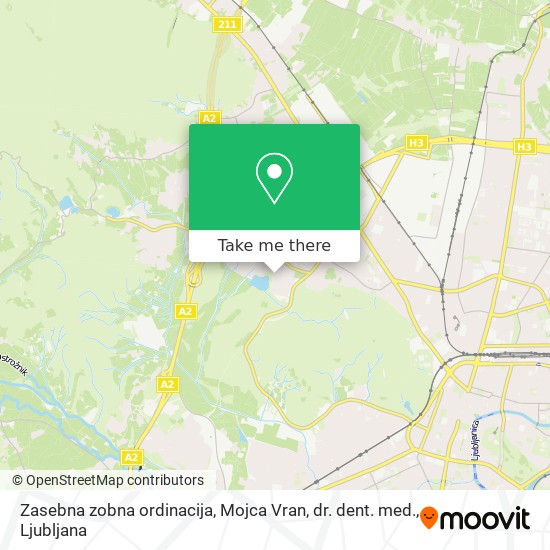 Zasebna zobna ordinacija, Mojca Vran, dr. dent. med. map
