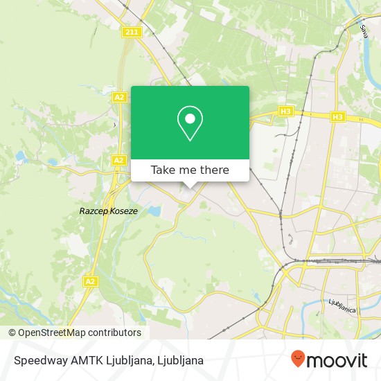 Speedway AMTK Ljubljana map