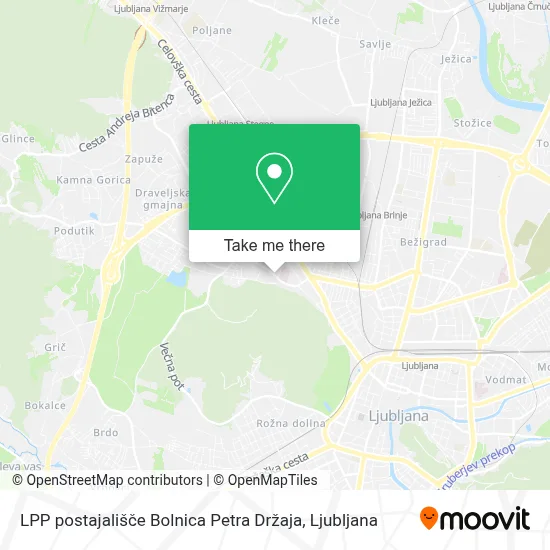 LPP postajališče Bolnica Petra Držaja map