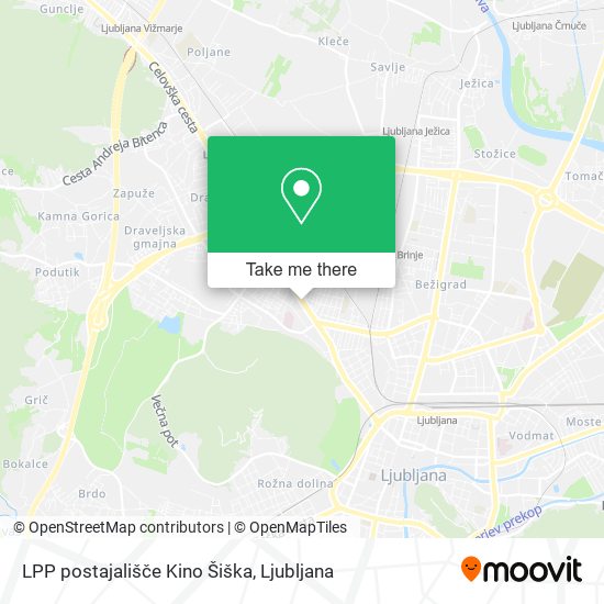 LPP postajališče Kino Šiška map