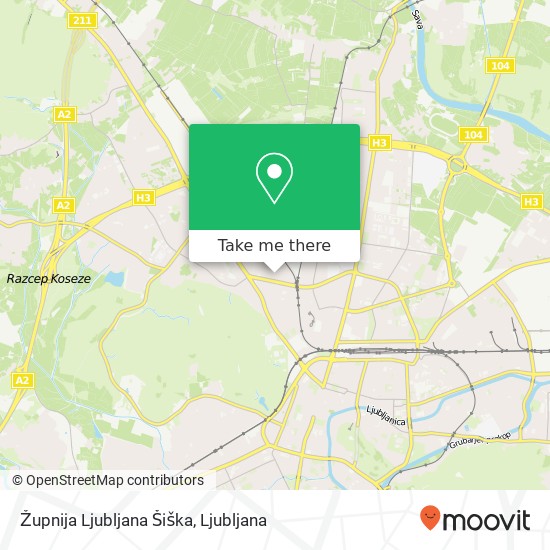 Župnija Ljubljana Šiška map