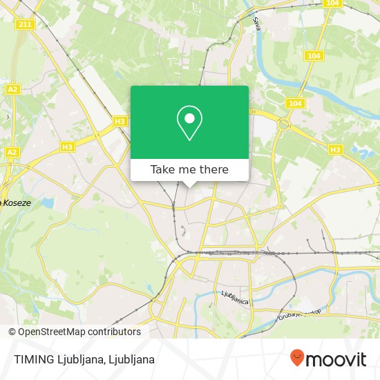 TIMING Ljubljana map
