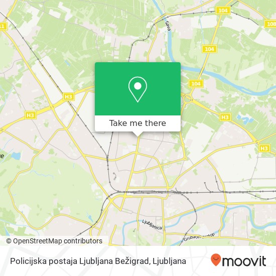 Policijska postaja Ljubljana Bežigrad map