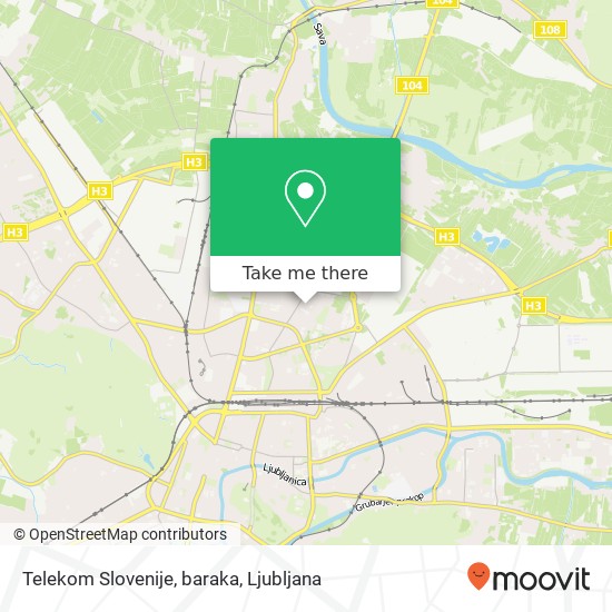 Telekom Slovenije, baraka map