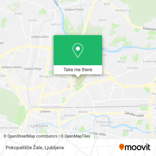 Pokopališče Žale map