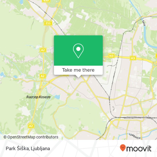 Park Šiška map