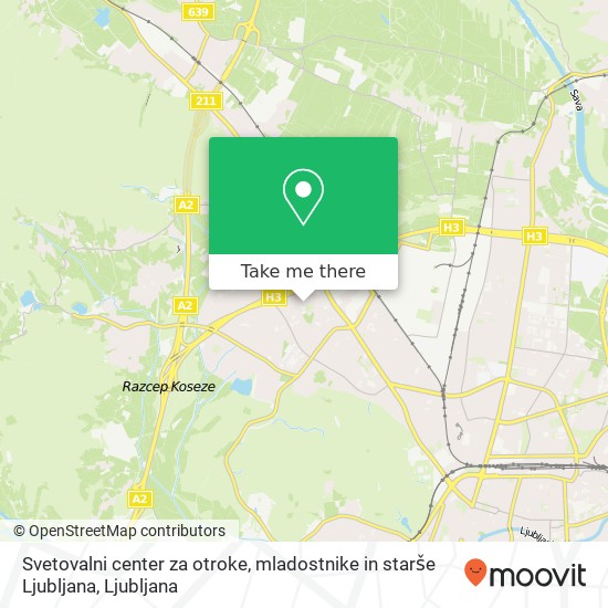 Svetovalni center za otroke, mladostnike in starše Ljubljana map