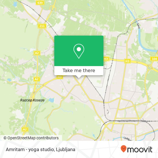 Amritam - yoga studio map