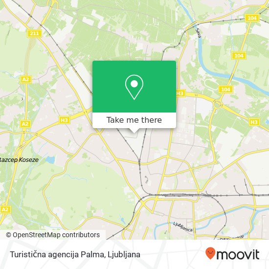 Turistična agencija Palma map