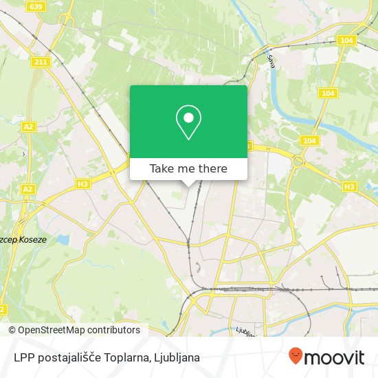 LPP postajališče Toplarna map