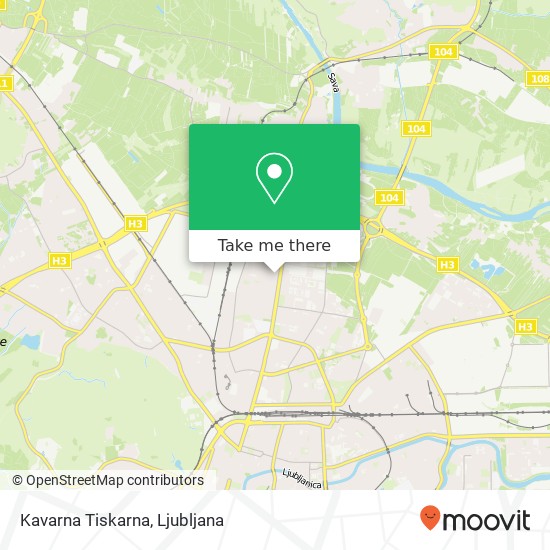 Kavarna Tiskarna map