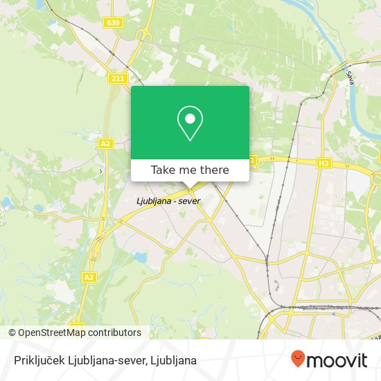 Priključek Ljubljana-sever map