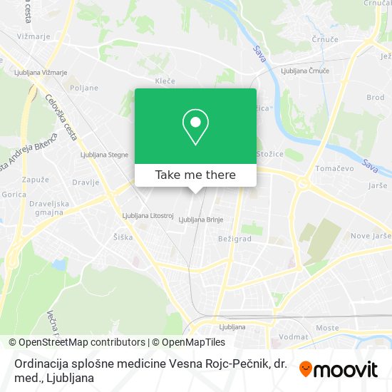 Ordinacija splošne medicine Vesna Rojc-Pečnik, dr. med. map