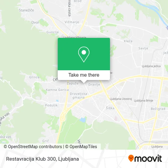 Restavracija Klub 300 map