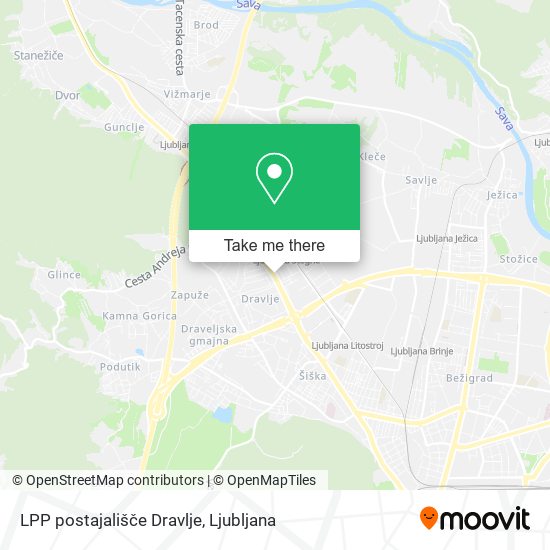 LPP postajališče Dravlje map