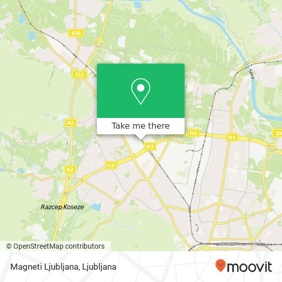 Magneti Ljubljana map
