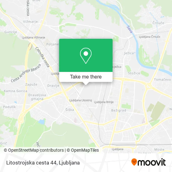 Litostrojska cesta 44 map