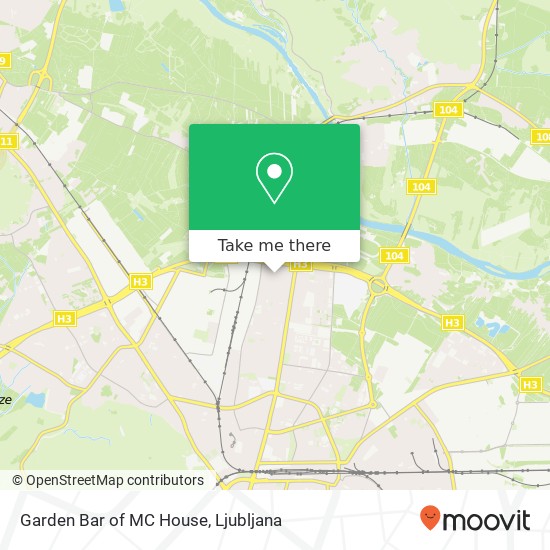 Garden Bar of MC House map