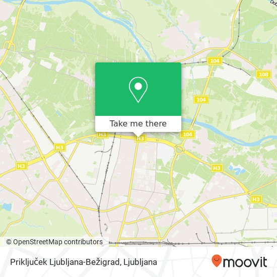 Priključek Ljubljana-Bežigrad map