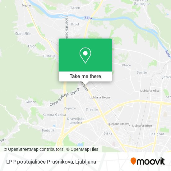 LPP postajališče Prušnikova map