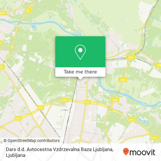 Dars d.d. Avtocestna Vzdrzevalna Baza Ljubljana map