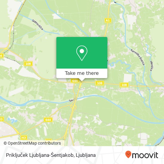 Priključek Ljubljana-Šentjakob map